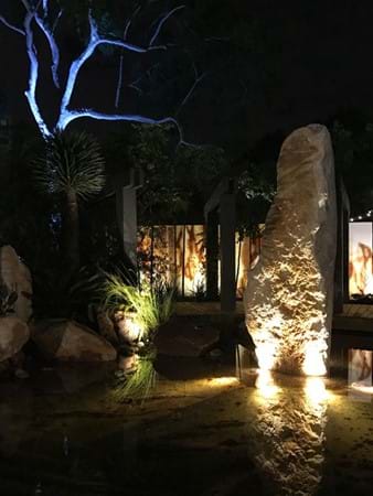 Emergence display garden at night by Smaq Design Collaborations